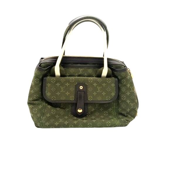 Louis Vuitton Mini Monogram Sac Mary Kate*Satchel*Green Denim - Picture 1 of 15